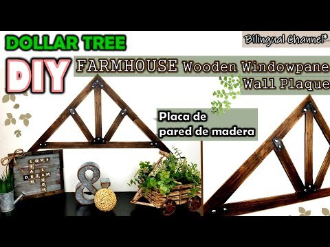Dollar Tree DIY | Farmhouse Home Decor | English CC | Decoración de Pared Rústica