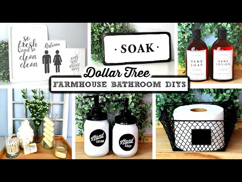 DOLLAR TREE DIY FARMHOUSE BATHROOM DECOR