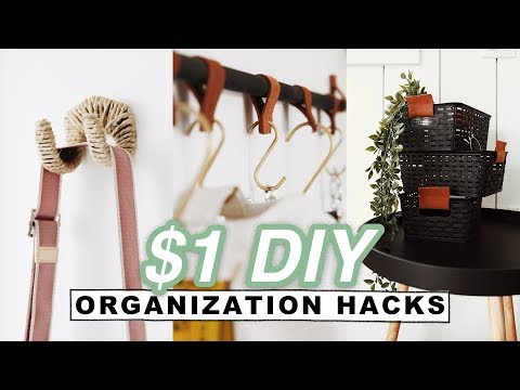 $1 DIY ORGANIZATION HACKS + ROOM DECOR (Dollar Store) // Lone Fox