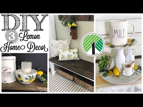 DIY Dollar Tree Lemon Home Decor | 3 PROJECTS!