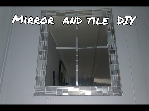 Dollar tree DIY tile and mirror home decor