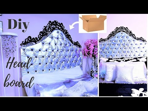 DIY QUICK AND EASY HEADBOARD USING BOXES |INEXPENSIVE ROOM DECORATING IDEA 2019
