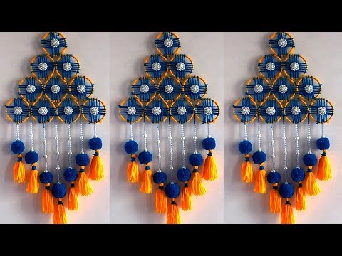 DIY Wall Hanging Out of Bangles & Wool !!! Home Decor Idea 2019