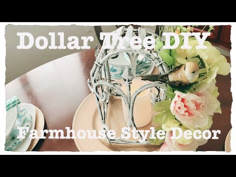 Dollar Tree DIY Farmhouse Birdcage Lantern Home Decor or Wedding Centerpiece