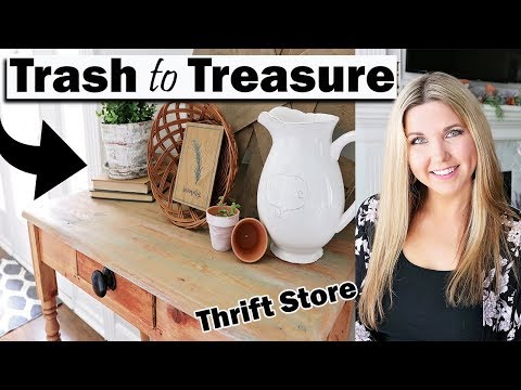 Trash to Treasure Thrift Store Makeover – Home Decor on a budget
