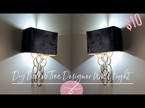 DIY Dollar Tree Glam Wall Light – DIY Elegant Wall Sconce – Wall Lamp – Home Decor DIY – Unique $10