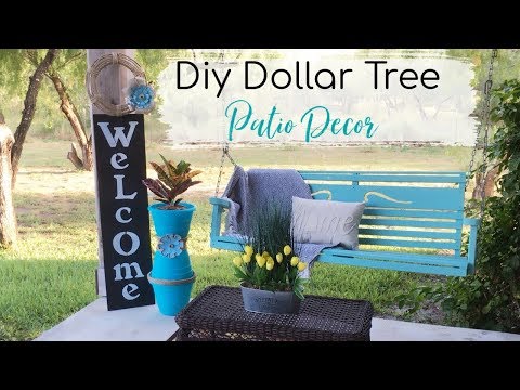 DIY DOLLAR TREE PATIO/PORCH DECOR | 2 DIYS OUTDOOR DECOR
