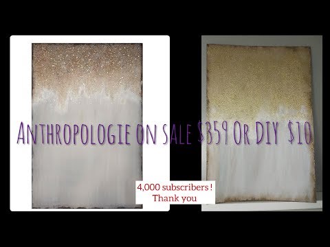 DIY Anthropologie Dupe wall art dollar tree supplies home decor #dollartreediy #decoronabudget
