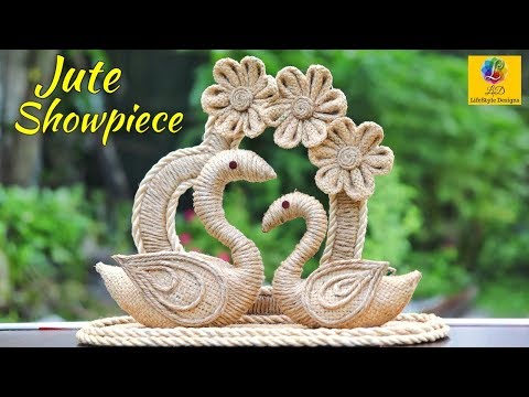 DIY Swans with Jute Rope | Swan Couple Home Decor Showpiece | Jute Craft Decoration Design