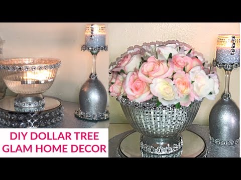 Dollar Tree DIY Glam Home Decor #dollartreehomedecor #homedecorideas #homedecordiy #dollartreediy