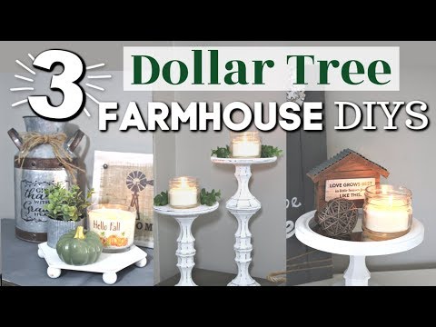 DIY Farmhouse Candle Holders | DIY Farmhouse Dollar Tree Home Decor Ideas | Krafts by Katelyn
