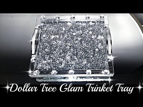 DIY Dollar Tree Home Decor Glam Vanity Tray | Bathroom Decor