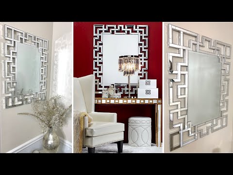 ZGALLERIE Inspired Wall Mirror Using DOLLAR TREE Wood Blocks ~ D.I.Y. Home Decor