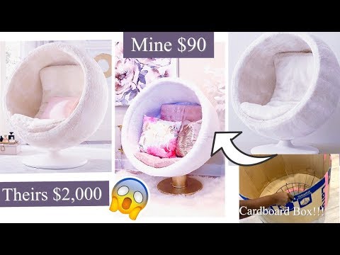DIY 2020 ROOM DECOR TREND USING CARDBOARD BOXES!!! DIY ORBIT CHAIR WITH BOXES!