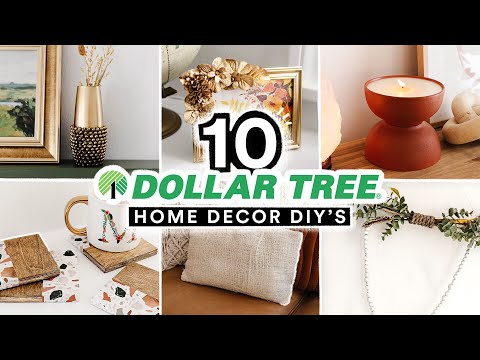 10 DIY DOLLAR TREE HOME DECOR PROJECTS – Affordable + Cute $1 Decor Transformations!