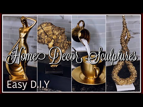 DIY GLAM DECOR | 4 EASY HOME DECOR SCULPTURES | Coffee Table Decorating Ideas For Christmas!