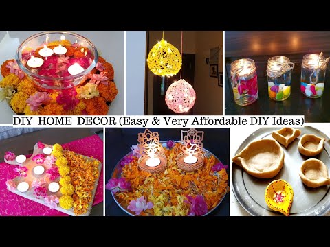 DIY Home Decoration Ideas : Simple,Easy & Very Affordable Ideas For Diwali Home Decor (Hindi Vlog)