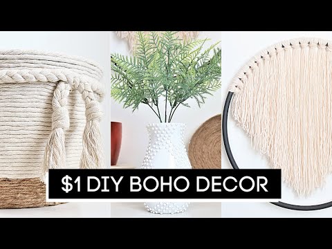 DIY Room Decor! $1 Dollar Tree DIY Boho Decor *Anthropologie Inspired*