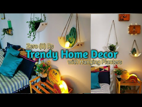 (0) Rs Trendy Home Decor ideas |  Branded Hanging Planters at home | Easy Corner Styling with plants
