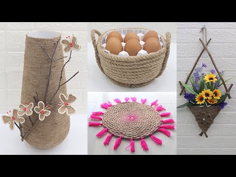 5 Jute craft ideas home decorating ideas handmade
