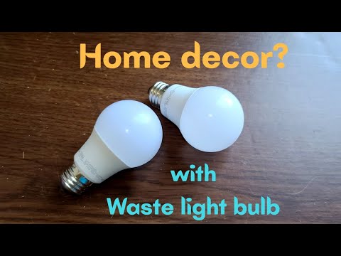Home Decor using waste light bulb/ best out of waste/upcycling/CreativeCat