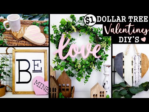 NEW* DOLLAR TREE VALENTINES DAY DIY'S | AMAZING $1 HIGH END Home Decor On a BUDGET 2021
