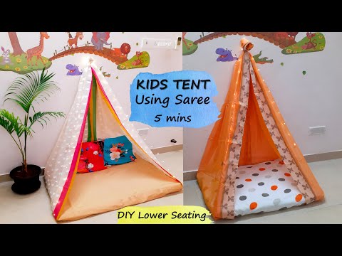 DIY Kids Tent | Living Room Decor Ideas On A Budget | Lower Sitting Area Decor #diytent
