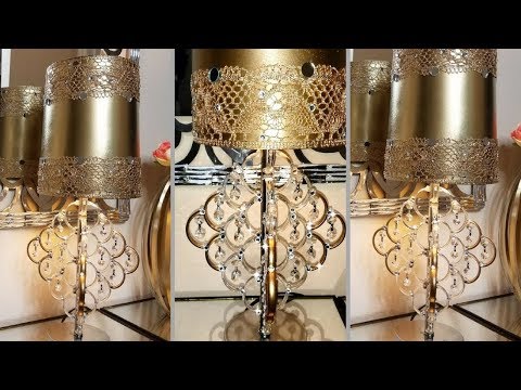 Diy Glam Table Lamp| So Fashon Plus collab! Inexpensive Home Decorating Idea!