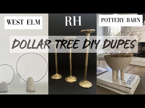 WEST ELM, RH, POTTERY BARN DUPES / DIY Home Decor from DOLLAR STORE