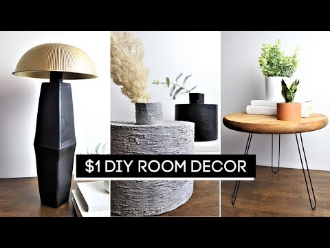 DIY Room Decor! $1 High-End Dollar Tree DIYs (EASY + AFFORDABLE)