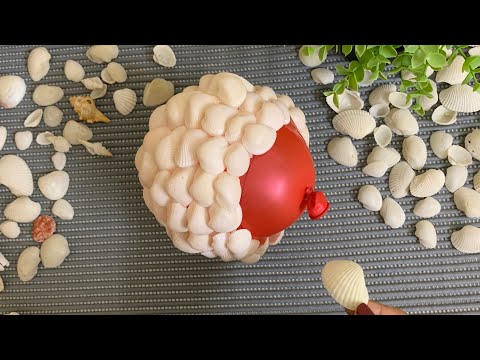 Flower Pot Making With Seashells | Home Decorating Ideas With Seashells