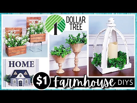 *NEW* DOLLAR TREE DIY | Farmhouse Home Decor | Transform $1 items into HIGH END DECOR | Easy CRAFTS!