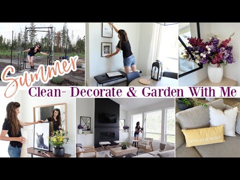 NEW* Summer Clean & Decorate With Me / Decorating the New House + Working on Garden Entrance