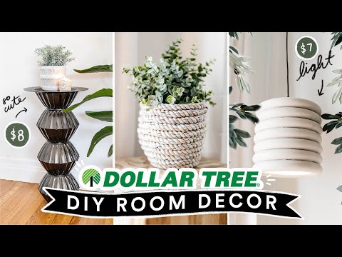 DIY DOLLAR STORE ROOM DECOR + FURNITURE ✨ Cute + Easy Dollar Tree Home Hacks!