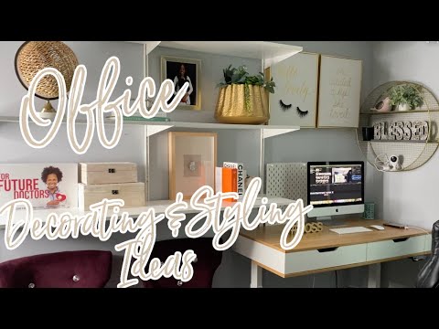 NEW*OFFICE TOUR DECORATING & STYLING IDEAS/HOME DECOR TRENDS/INTERIOR DESIGN/ HOW TO DECORATE