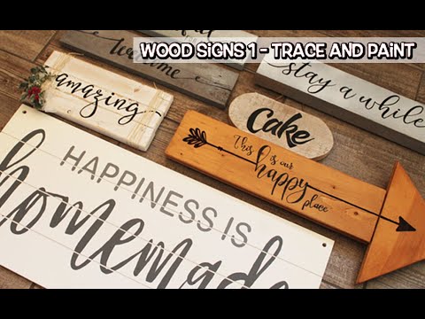 DIY Wood Signs Home Decor – Trace and Paint