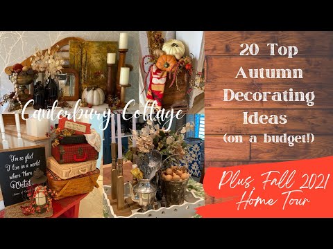 20 Top Autumn Decorating Ideas on a Budget/Fall Home Tour 2021/Tips for Decorating a Mantel/Buffet