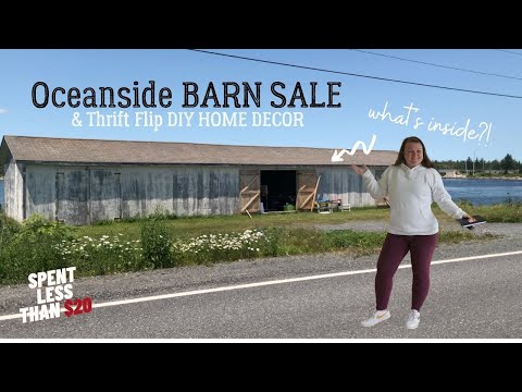 Thrift To Treasure DIY Home Decor & I Found An Oceanside Barn Sale (spent under $20)