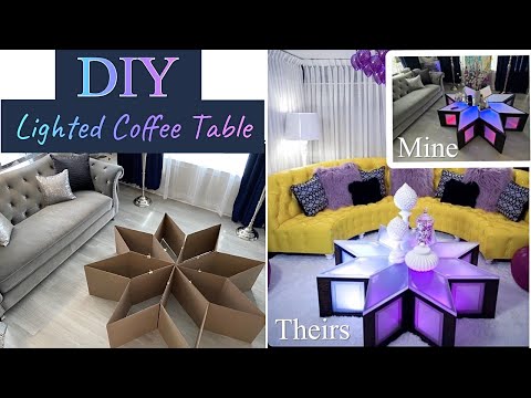 UNBELIEVABLE CARDBOARD COFFEE TABLE! DIY LIVING ROOM DECOR