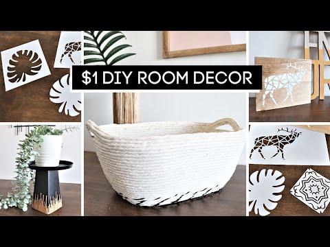 WOW! Stunning DIY Home Decor On A Budget + How To Make A Reusable Stencil