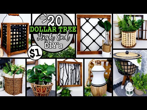 BEST $1 HIGH END DOLLAR TREE DIY'S | 20 DECOR IDEAS to TRY in 2021