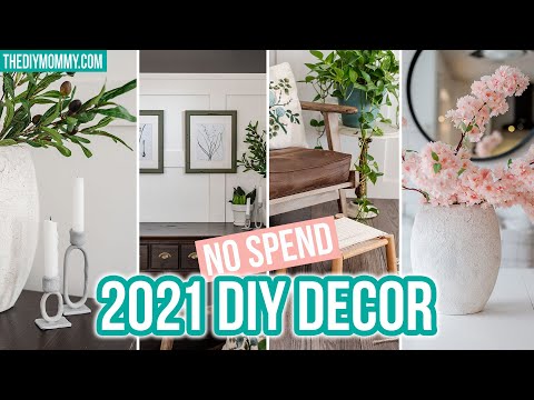 DIY 2021 decorating trends with things I have at home | DECOR on a BUDGET