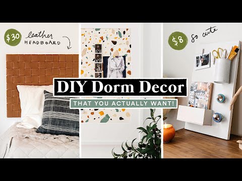 DIY DORM DECOR You Actually Want To Make! ✨ Affordable Renter Friendly Decor Ideas!