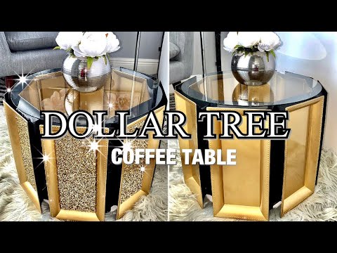DOLLAR TREE HOME Decor/ Gold COFFEE TABLE DIY!
