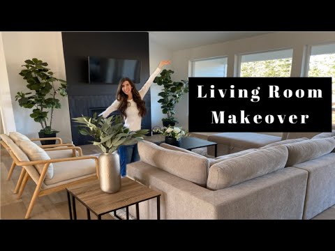 *New House Extreme Living Room Makeover | DIY & Decorate With Me  Modern Traditional Style