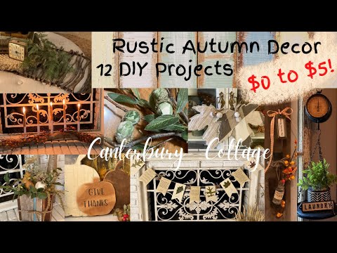 12 DIY Rustic Autumn Home Decor Projects All Under $5