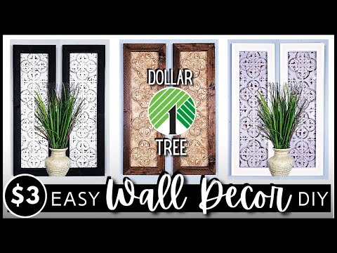 *NEW* DOLLAR TREE DIY | Home Decor | Peel and Stick WALL TILES & Low Cost Wood | Three Easy Versions