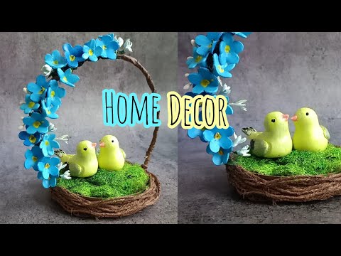 Home/Room Decorating Ideas | Birds Showpiece Hanging | Wall Hanging Craft Ideas | Clay Craft Ideas
