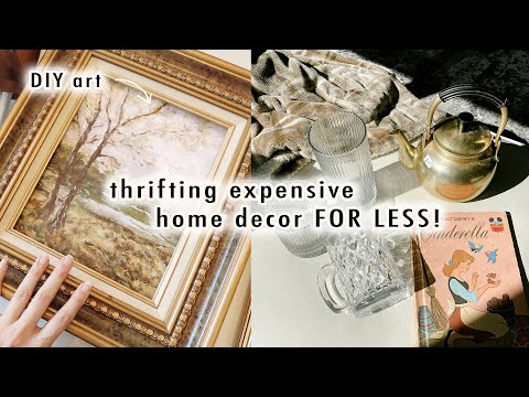 thrifting expensive home decor for less + DIY art!  | XO, MaCenna Vlogs