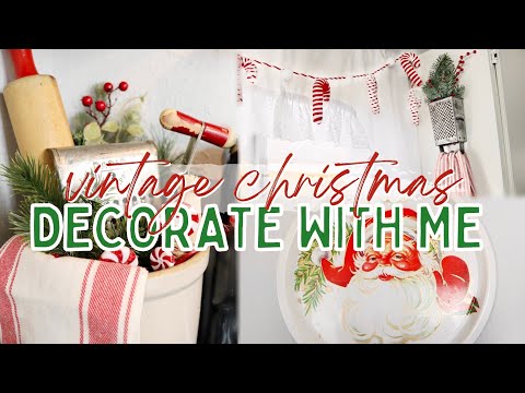 🎄 2021 CHRISTMAS DECORATE WITH ME | Christmas Decorating Ideas | Vintage Cottage Christmas Decor